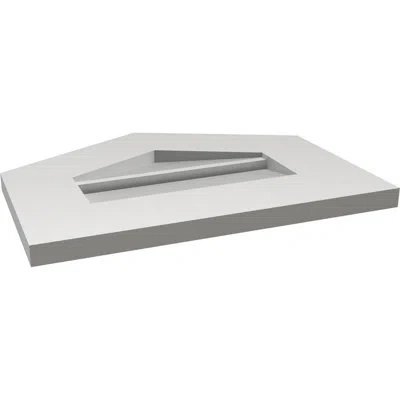 Ekena Millwork Peaked Top Surface Mount Signature Urethane Functional Gable Vent 6/12 Pitch, Primed Tan
