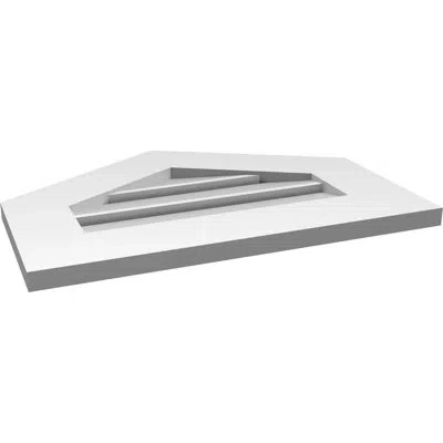 Ekena Millwork Peaked Top Surface Mount Signature Urethane Functional Gable Vent 7/12 Pitch, Primed Tan