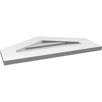 Ekena Millwork Peaked Top Surface Mount Signature Urethane Functional Gable Vent 7/12 Pitch, Primed Tan