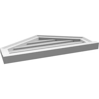 Ekena Millwork Peaked Top Surface Mount Signature Urethane Functional Gable Vent 7/12 Pitch, Primed Tan