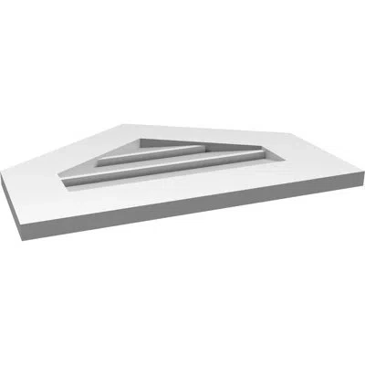Ekena Millwork Peaked Top Surface Mount Signature Urethane Functional Gable Vent 8/12 Pitch, Primed Tan