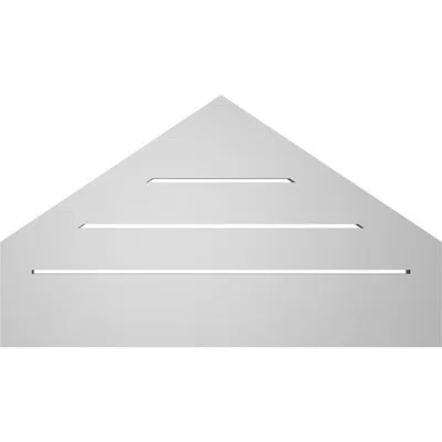Ekena Millwork Peaked Top Surface Mount Signature Urethane Functional Gable Vent 8/12 Pitch, Primed Tan