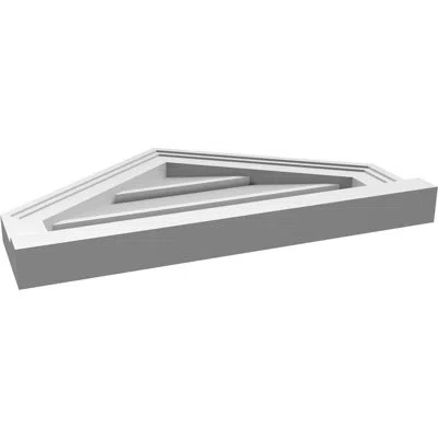 Ekena Millwork Peaked Top Surface Mount Signature Urethane Functional Gable Vent 9/12 Pitch, Primed Tan