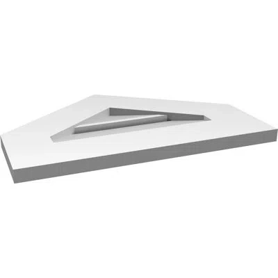 Ekena Millwork Peaked Top Surface Mount Signature Urethane Functional Gable Vent 9/12 Pitch, Primed Tan