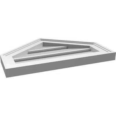 Ekena Millwork Peaked Top Surface Mount Signature Urethane Functional Gable Vent 9/12 Pitch, Primed Tan