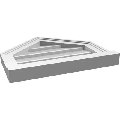 Ekena Millwork Peaked Top Surface Mount Signature Urethane Non-functional Gable Vent 10/12 Pitch Primed Tan