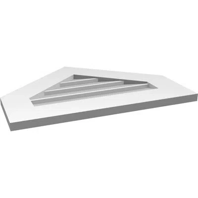 Ekena Millwork Peaked Top Surface Mount Signature Urethane Non-functional Gable Vent 10/12 Pitch Primed Tan
