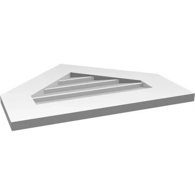 Ekena Millwork Peaked Top Surface Mount Signature Urethane Non-functional Gable Vent 11/12 Pitch Primed Tan