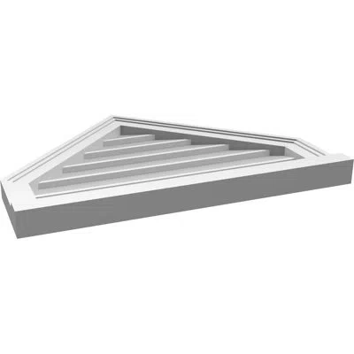 Ekena Millwork Peaked Top Surface Mount Signature Urethane Non-functional Gable Vent 12/12 Pitch Primed Tan