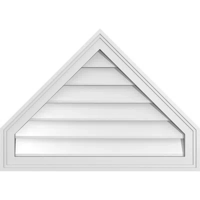 Ekena Millwork Peaked Top Surface Mount Signature Urethane Non-functional Gable Vent 12/12 Pitch Primed Tan