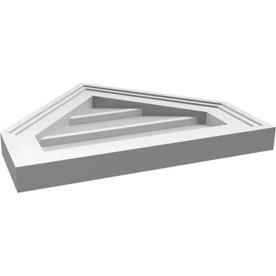 Ekena Millwork Peaked Top Surface Mount Signature Urethane Non-functional Gable Vent 13/12 Pitch Primed Tan