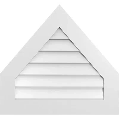 Ekena Millwork Peaked Top Surface Mount Signature Urethane Non-functional Gable Vent 14/12 Pitch Primed Tan
