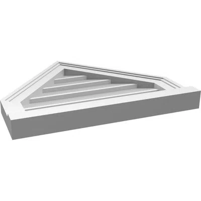 Ekena Millwork Peaked Top Surface Mount Signature Urethane Non-functional Gable Vent 14/12 Pitch Primed Tan