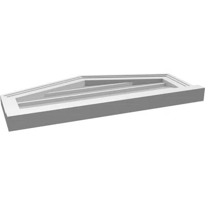 Ekena Millwork Peaked Top Surface Mount Signature Urethane Non-functional Gable Vent 4/12 Pitch Primed Tan