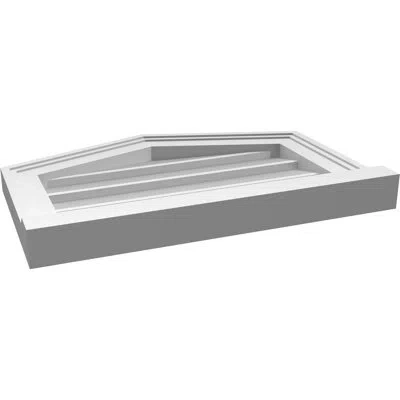Ekena Millwork Peaked Top Surface Mount Signature Urethane Non-functional Gable Vent 4/12 Pitch Primed Tan