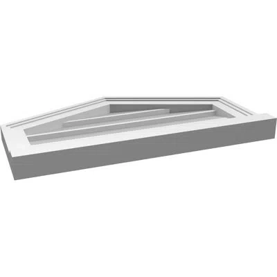 Ekena Millwork Peaked Top Surface Mount Signature Urethane Non-functional Gable Vent 5/12 Pitch Primed Tan