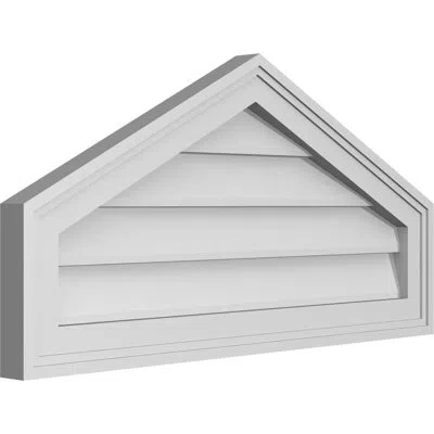 Ekena Millwork Peaked Top Surface Mount Signature Urethane Non-functional Gable Vent 6/12 Pitch Primed Tan