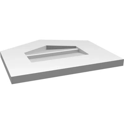 Ekena Millwork Peaked Top Surface Mount Signature Urethane Non-functional Gable Vent 6/12 Pitch Primed Tan