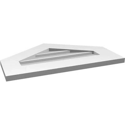 Ekena Millwork Peaked Top Surface Mount Signature Urethane Non-functional Gable Vent 8/12 Pitch Primed Tan