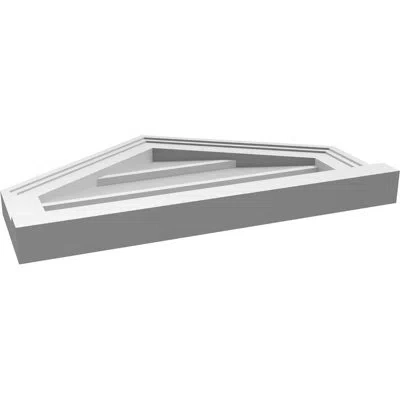 Ekena Millwork Peaked Top Surface Mount Signature Urethane Non-functional Gable Vent 8/12 Pitch Primed Tan