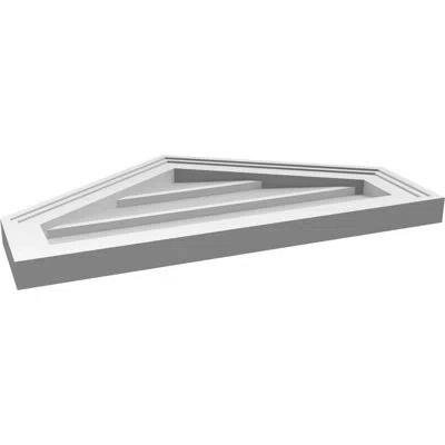 Ekena Millwork Peaked Top Surface Mount Signature Urethane Non-functional Gable Vent 8/12 Pitch Primed Tan