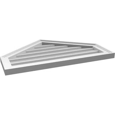 Ekena Millwork Peaked Top Surface Mount Signature Urethane Non-functional Gable Vent 9/12 Pitch Primed Tan