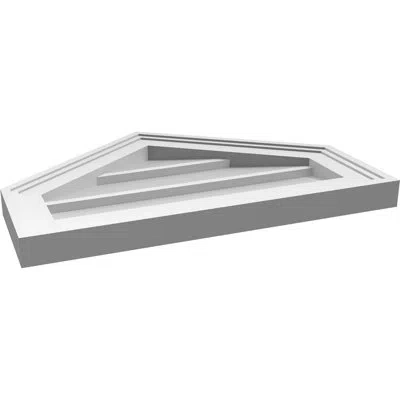 Ekena Millwork Peaked Top Surface Mount Signature Urethane Non-functional Gable Vent 9/12 Pitch Primed Tan