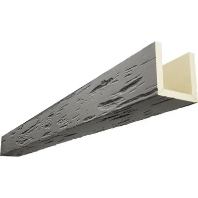 Ekena Millwork Pecky Cypress Endurathane Faux Wood 3-sided Ceiling Beam (u-beam) In Seashell