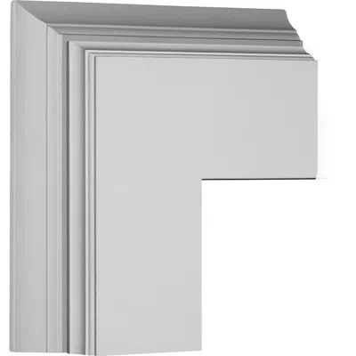 Ekena Millwork Perimeter Outside Corner For 8" Deluxe Coffered Ceiling System (kit) In White
