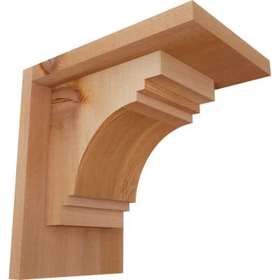 Ekena Millwork Pescadero Corbel W/backplate In Western Red Cedar,smooth