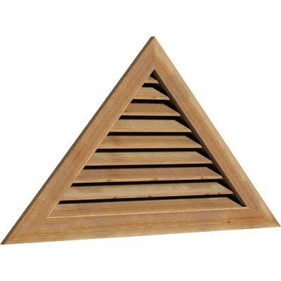 Ekena Millwork Pitch Wood Triangle Recessed Mount Gable Vent In Unfinished Western Red Cedar (rough Sawn