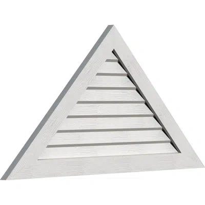 Ekena Millwork Pitch Wood Triangle Surface Mount Gable Vent In Primed Western Red Cedar (rough Sawn)