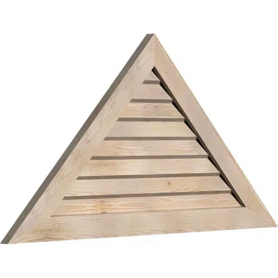 Ekena Millwork Pitch Wood Triangle Surface Mount Gable Vent In Unfinished Pine (smooth)