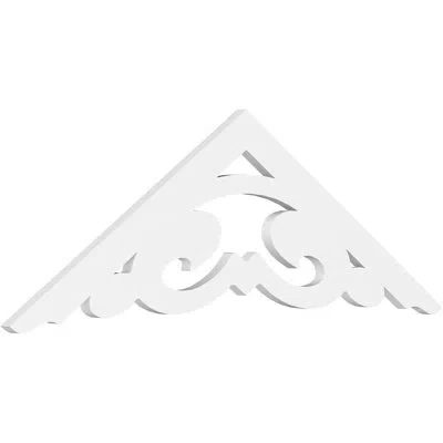 Ekena Millwork Preston Signature Urethane Gable Pediment, Primed Tan In Primed Tan;primed Tan
