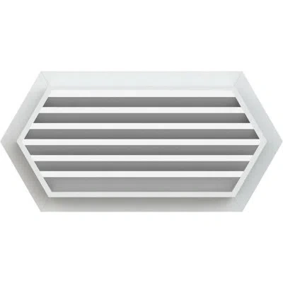 Ekena Millwork Pvc Horizontal Peaked Gable Vent With Flat Trim Frame In White