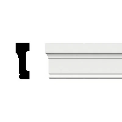 Ekena Millwork Pvc Williamsburg Casing 3 1/4"h X 96"w X 1 1/4"d Moulding In White