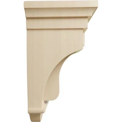 Ekena Millwork Raised Fluting Corbel In Rubberwood