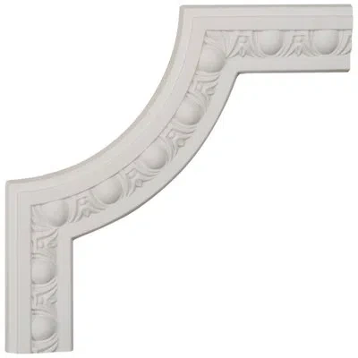 Ekena Millwork Raymond Egg & Dart Panel Moulding Corner In White