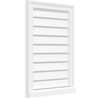 Ekena Millwork Rectangle Surface Mount Functional Brickmould Sill Frame Pvc Gable Vent