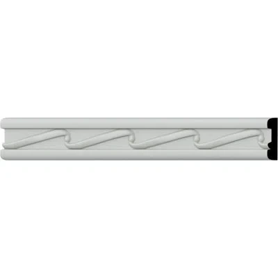 Ekena Millwork Ribbon 1 1/2"h X 95 3/4"w X 3/8"d Chair Rail In White
