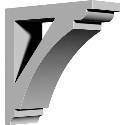 Ekena Millwork Richmond 12'' H X 4'' W X 12'' D Urethane Bracket (set Of 4) In White