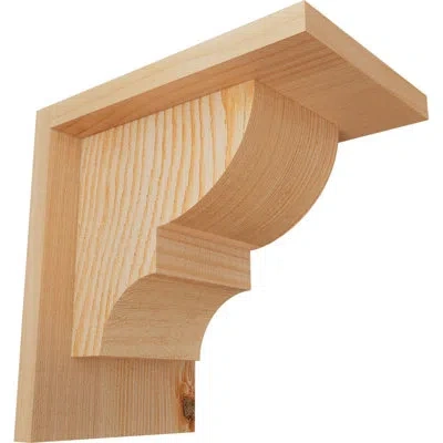 Ekena Millwork Ridgewood Corbel W/backplate In Douglas Fir,smooth