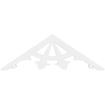 Ekena Millwork Riley Signature Urethane Gable Pediment, Primed Tan In Primed Tan;primed Tan