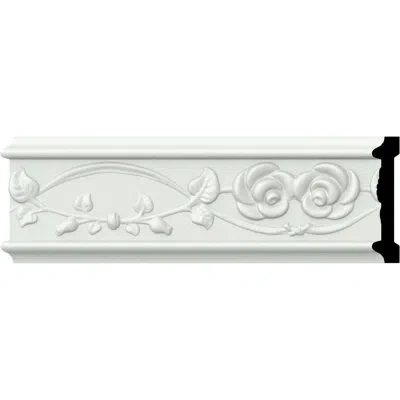 Ekena Millwork Rose 3 1/4"h X 94 1/2"w X 3/4"d Chair Rail In White