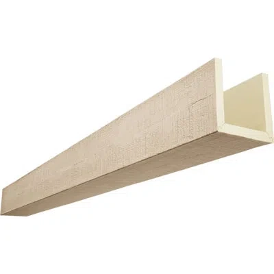Ekena Millwork Rough Cedar Endurathane Faux Wood 3-sided Ceiling Beam (u-beam) In Sangria