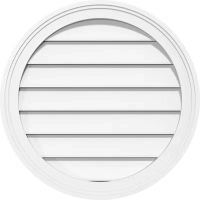 Ekena Millwork Round Surface Mount: Functional, Brickmould Frame Pvc Gable Vent
