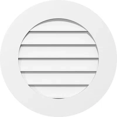 Ekena Millwork Round Surface Mount: Functional, Standard Frame Pvc Gable Vent