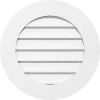 Ekena Millwork Round Surface Mount: Non-functional, Standard Frame Pvc Gable Vent