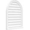 Ekena Millwork Round Top Surface Mount: Functional, Brickmould Sill Frame Pvc Gable Vent