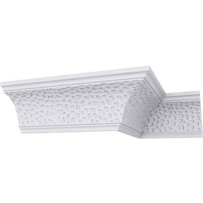 Ekena Millwork Sample - Endurathane Clementine Crown Moulding, 3 7/8"h X 3 3/8"p X 4 7/8"f X 12"l, Factory Primed In White